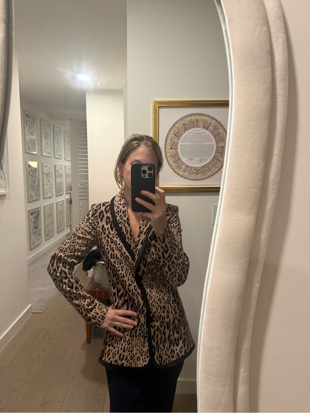 FRAME size 2 Leopard Print Women's Blazer Jacket - Tan/Black
